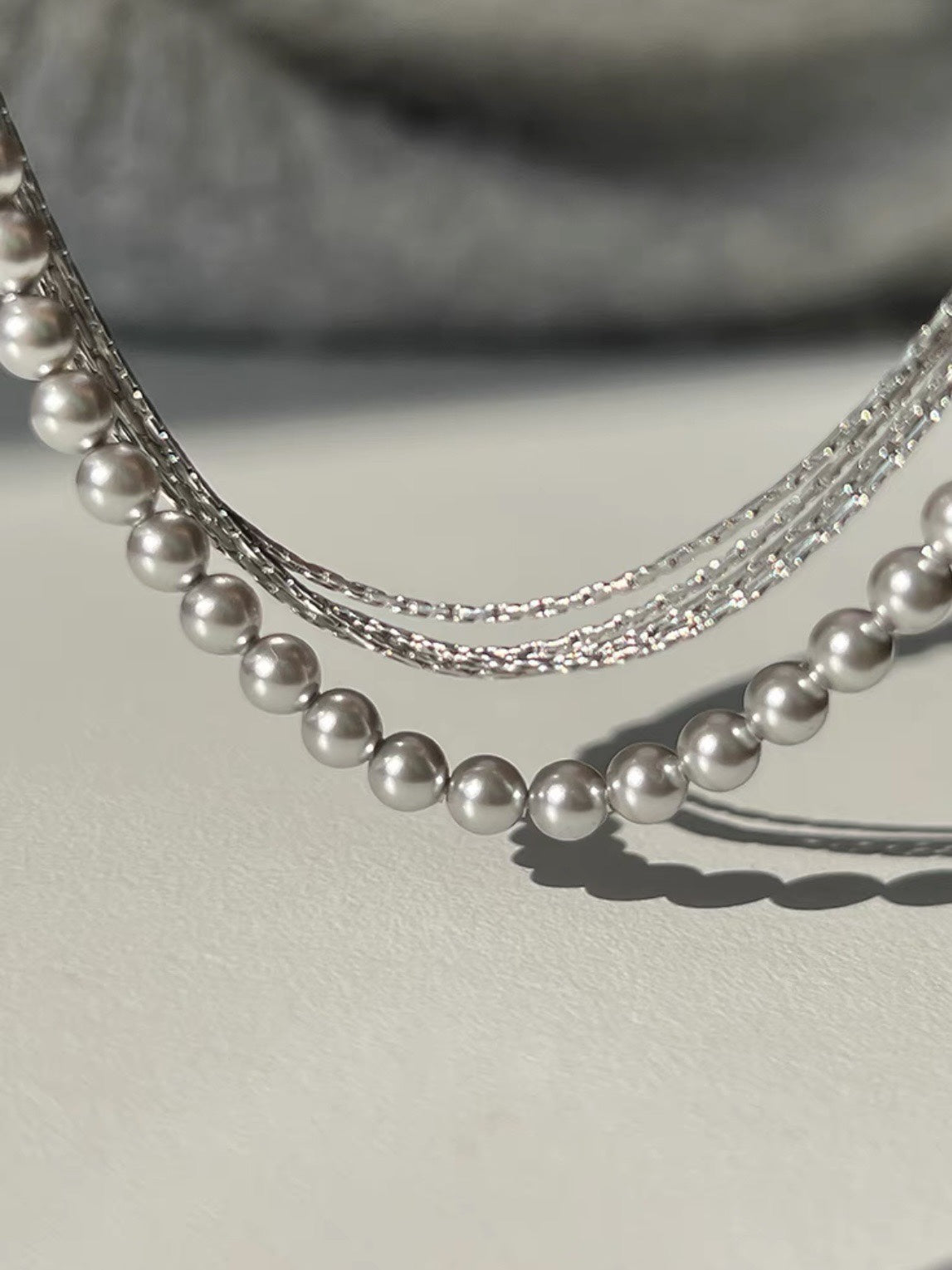 Pure Silver Multi-Chain Necklace