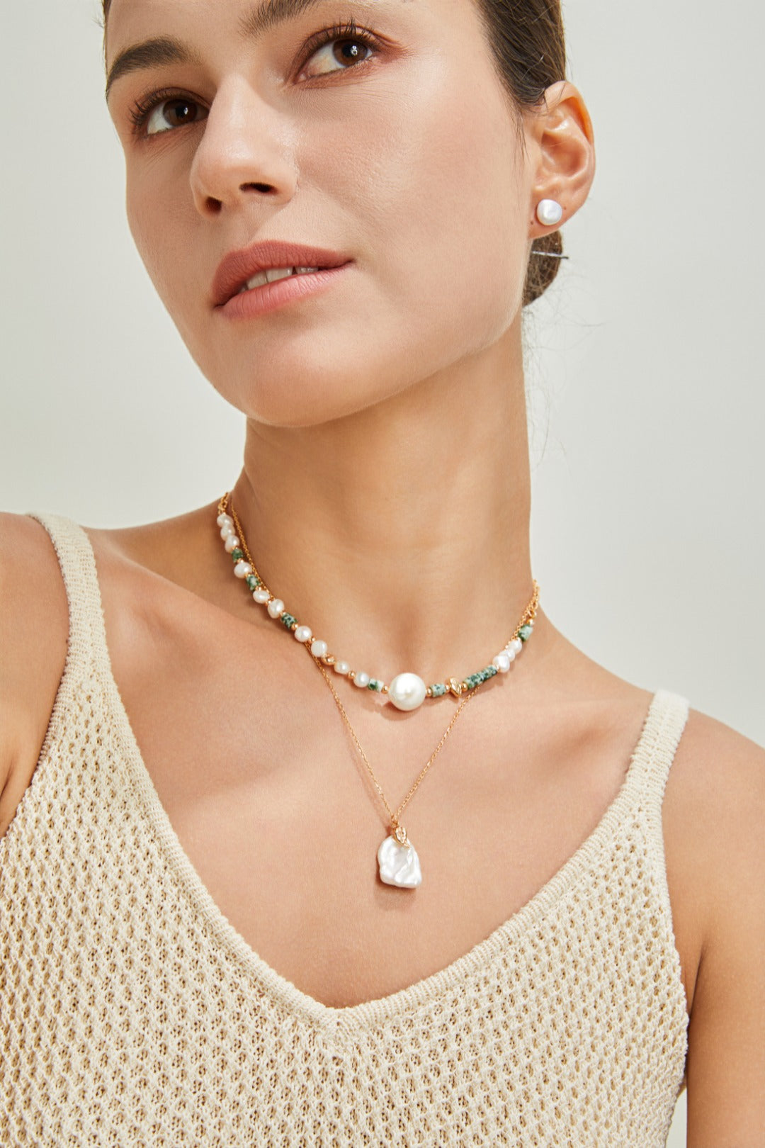 Mithvie Baroque flower pearl Necklace