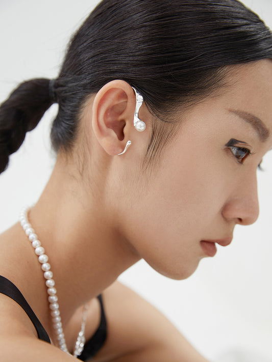 Redefines Perceived Pearl  Earrings